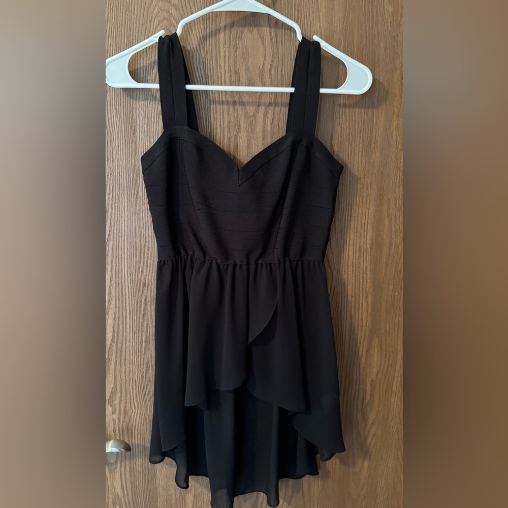 Bebe Elegant Black Flowy Tank Top
